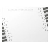 音楽先生ピアノキーボード音楽ノートメモ ノートパッド (正面)