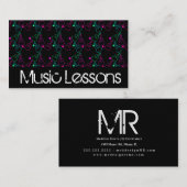 音楽先生ピアノナイトクラブDJギター 名刺 (正面/裏面)
