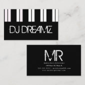 音楽先生ピアノナイトクラブDJプロフェッショナル 名刺 (正面/裏面)