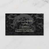音楽先生ピアノ鍵エレガントダークフローラ 名刺 (裏面)