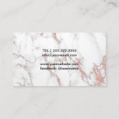 音楽先生ピアノ鍵トレンディーバラ金ゴールド大理石 名刺 (裏面)