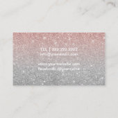 音楽先生ピアノ鍵モダンバラ金ゴールドグリッター 名刺 (裏面)