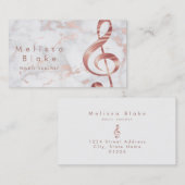 音楽先生フェイクバラ金ゴールドは大理石にトレブル 名刺 (正面/裏面)