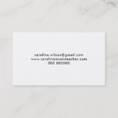 音楽先生フェイクホログラフィック効果 名刺 (裏面)