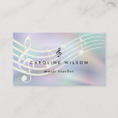 音楽先生フェイクホログラフィック効果 名刺 (正面)