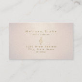 音楽先生フェイク金ゴールドフォイルグリッター 名刺 (裏面)