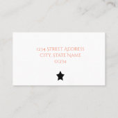 音楽先生フェイク金ゴールドフォイル熱ピンク 名刺 (裏面)