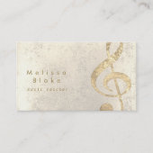 音楽先生フェイク金ゴールドフォイル 名刺 (正面)