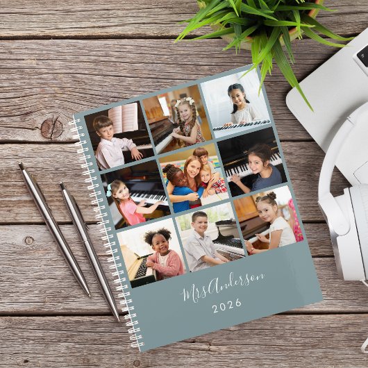 音楽先生フォトコラージュカスタムの年間 プランナー手帳