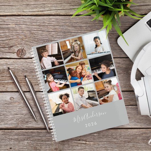 音楽先生フォトコラージュカスタムの年間 プランナー手帳