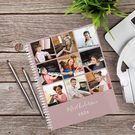 音楽先生フォトコラージュカスタムの年間 プランナー手帳