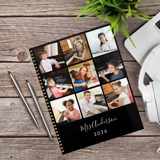 音楽先生フォトコラージュカスタムの年間 プランナー手帳