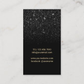 音楽先生ブラックグリッターシンガーソングライター 名刺 (裏面)