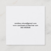 音楽先生ブラックトレブルクレフ、 音符記号 スクエア名刺 (裏面)