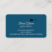 音楽先生ブルービジネスカードとblk.ギター 名刺 (裏面)