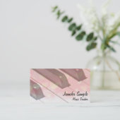 音楽先生プロフェッショナルエレガントピアノキーボード 名刺 (スタンド正面)