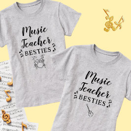 音楽先生ベッティードラムパーカッション最高のフレンド Tシャツ