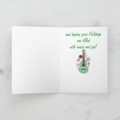 音楽先生ホリデーカードギターとノート シーズンカード (内部)