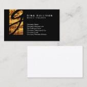 音楽先生ミュージカルスキルヴィンテージノートモノグラム 名刺 (正面/裏面)