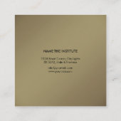 音楽先生ミュージカルノート金ゴールドミュージシャン スクエア名刺 (裏面)