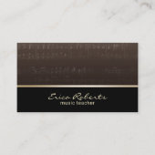 音楽先生ミュージシャンエレガントミュージカル 名刺 (正面)