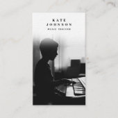 音楽先生ミュージシャンフォトソーシャルメディアQRコード 名刺 (正面)