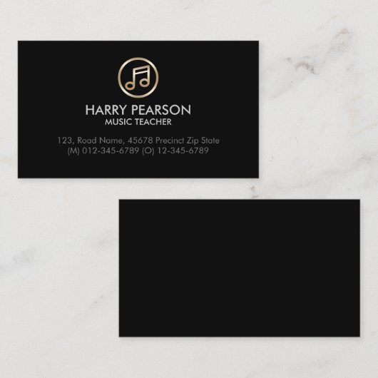 音楽先生ミュージシャン 名刺 (正面/裏面)