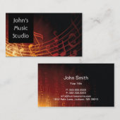 音楽先生ミュージックスタジオエレガントミュージカル 名刺 (正面/裏面)