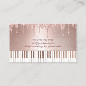 音楽先生モダンバラ金ゴールドドリップスピアノミュージカル 名刺 (裏面)