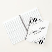 音楽先生モダンピアノのキーボード音楽ノート ノートブック (内部)