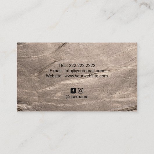 音楽先生モダンブロンズピエレガントアノ鍵 名刺 (裏面)