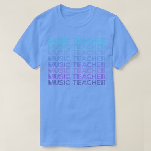 音楽先生レトロ Tシャツ (デザイン正面)