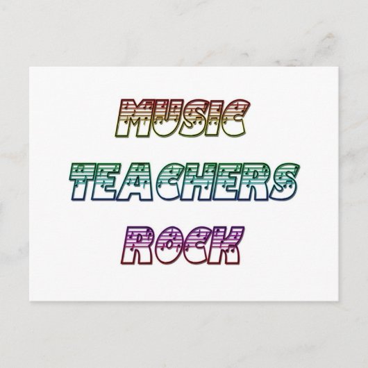 音楽先生ロック ポストカード (正面)