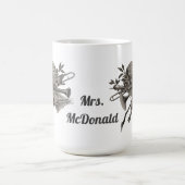 音楽先生ヴィンテージスケッチ楽器ありがとう コーヒーマグカップ (中央)