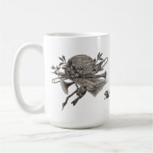 音楽先生ヴィンテージスケッチ楽器ありがとう コーヒーマグカップ (左)