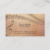 音楽先生ヴィンテージ音楽ノートクラシック 名刺 (正面)