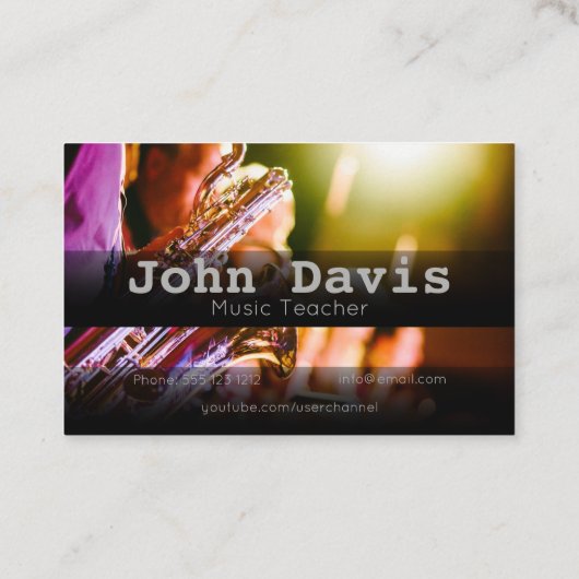 音楽先生名刺 名刺 (裏面)