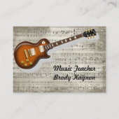 音楽先生名刺 名刺 (正面)