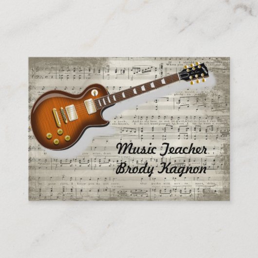 音楽先生名刺 名刺 (正面)