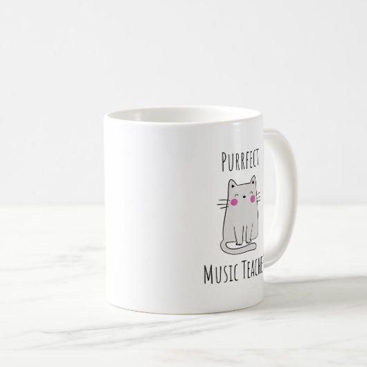音楽先生学校鑑賞ピアノコーラス コーヒーマグカップ (正面右)