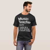 音楽先生定義おもしろい新学期の開始 Tシャツ (正面フル)