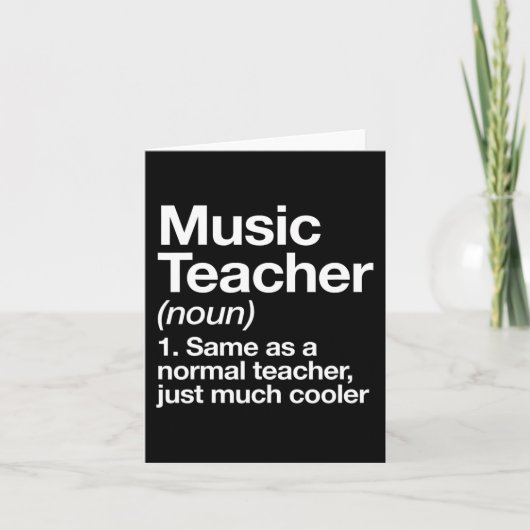 音楽先生定義おもしろい新学期 カード (正面)