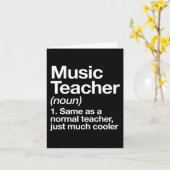 音楽先生定義おもしろい新学期 カード (黄色い花)