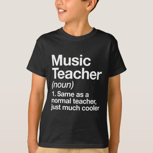 音楽先生定義おもしろい新学期 Tシャツ (正面)
