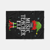 音楽先生小妖精や小人クリスマスマッチングファミリーグループChris フリースブランケット (正面(横))