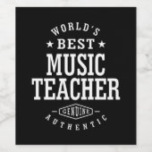 音楽先生役職のギフト ワインラベル (シングルラベル)