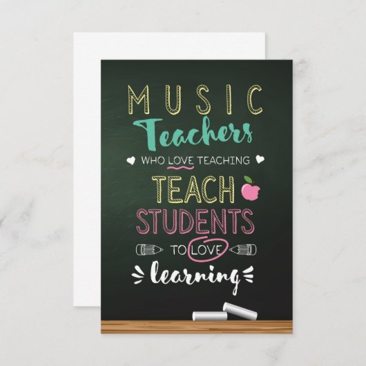 音楽先生愛する教え人 サンキューカード (正面/裏面)