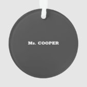 音楽先生感謝の日素晴らし, オーナメント (裏面)