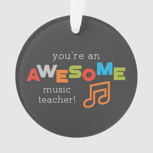 音楽先生感謝の日素晴らし, オーナメント (正面)