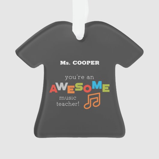 音楽先生感謝の日素晴らし, オーナメント (正面)